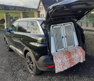 Box4Dogs přepravní klec do auta - Peugeot 5008