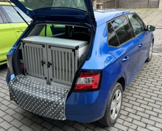 Box4Dogs přepravní klec do auta - Škoda Fabia 3 krátká