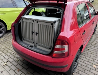 Box4Dogs přepravní klec do auta - Škoda Fabia 1 krátká